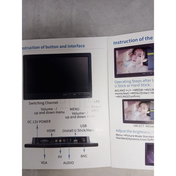 Thinlerain TFT-LCD 10.1 Hd Monitor For Mini Tv&Car Video Player&Computer Display - Picture 4 of 8